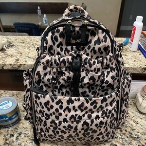 Itzy Ritzy leopard backpack diaper bag